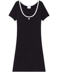 Courreges - Classic Dress With Embroidered Logo - Lyst