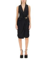 Versace - "Medusa 95" Mini Draped Dress - Lyst