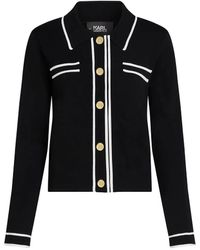 Karl Lagerfeld - Karl Essential Weste Mit Paspelierung - Lyst