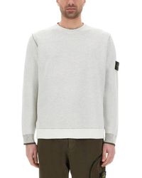 Stone Island - Jersey With Logo Patch - Lyst