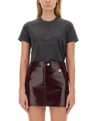 Courreges - Vintage-Inspired Relaxed Fit Cotton T-Shirt - Lyst