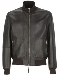 The Jack Leathers - Cash Reversible Leather Jacket - Lyst