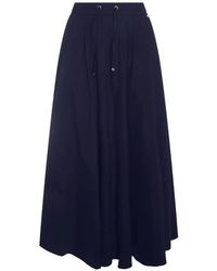 Herno - Maxi Skirt With Gathered Waistband And Drawstring - Lyst