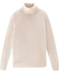Woolrich - Sweaters Milky Cream - Lyst