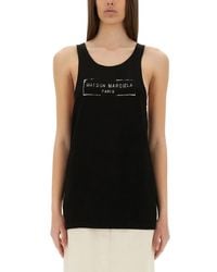 Maison Margiela - Logo Print Tank Top - Lyst