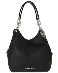 Lillie Large Chain Shoulder Tote Bag Black Lillie Large Chain Shoulder Tote Bag Black