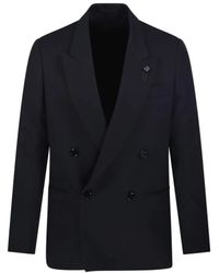 Lardini - Double-Breasted Tailored Blazer - Lyst