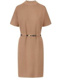 Apart - Strickkleid Mit Gürtel - Lyst
