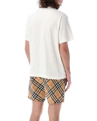 Burberry - Cotton T-Shirt With Equestrian Knight Appliqué - Lyst