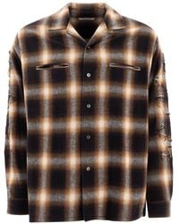 Undercover - Plaid Check Shirt With Distressed Detailing - Lyst