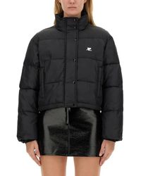 Courreges - Cropped Down Jacket With High Collar - Lyst