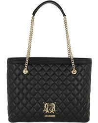 Love Moschino Ping Bag Cow Nero Lyst Love Moschino Quilted Logo Ping Bag Nero Lyst