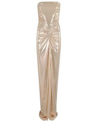 retroféte - Champagne Lamé Evening Gown - Lyst