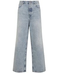 Balenciaga - Relaxed Wide-Leg Denim Trousers With Vintage Light - Lyst