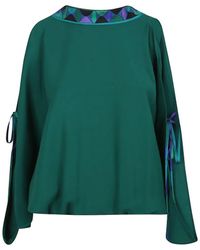 Emilio Pucci - Loose Fit Crepe Marocain Blouse With Bow - Lyst