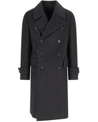 Emanuela Caruso - Double-Breasted Coat With Notched Lapel - Lyst