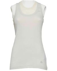 Jil Sander - Natural Three Layer Cotton Top - Lyst