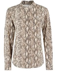 Isabel Marant - Snake Print Silk Blend Blouse - Lyst