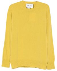 Amaranto - Plain Sweater With Ribbed Cuffs - Lyst