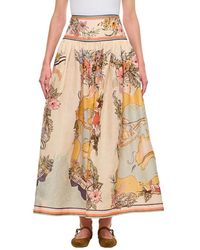 Zimmermann - Tallow Midi Skirt - Lyst