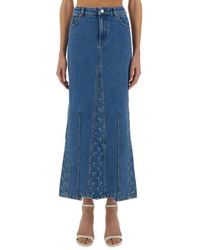 Marine Serre - "Moon Laser" Long Skirt - Lyst