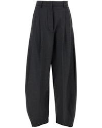 THE LATEST - Tailored Wide Trousers With Pleats - Lyst