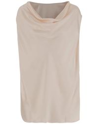 Sa Su Phi - Silk And Viscose Draped Top - Lyst