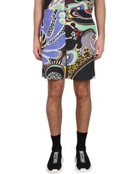 Moschino - Psychedelic Print Bermuda Shorts - Lyst