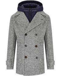 Bob - Iver Melange Double-Breasted Coat - Lyst
