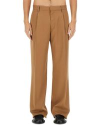 Lardini - High-Waisted Virgin Wool Pants - Lyst