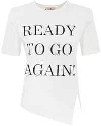 Elisabetta Franchi - T-Shirts And Polos Gesso - Lyst