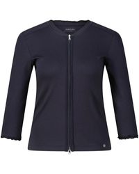 Marc Cain - Gerippte Jacke Mit Rüschenkanten - Lyst