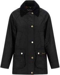Barbour - Waxed Cotton Casual Jacket With Corduroy Collar - Lyst
