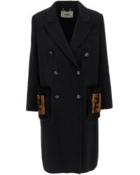 Fendi - 'Double Wool' Coat - Lyst