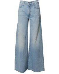 Mother - Cotton Denim The Undercover Unripped Jeans - Lyst