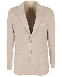 L.B.M. 1911 - Single-Breasted Jacket With Classic Lapels And Pat - Lyst
