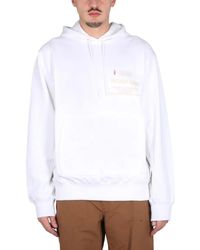 Helmut Lang - Sweatshirt With Logo And Graphic Design - Lyst