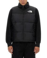 The North Face - Sleeveless Down Jacket With Logo - Lyst