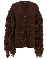 Fabiana Filippi - Bouclé Fringed Cardigan - Lyst