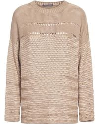 Alberta Ferretti - Textured Knit Sweater - Lyst