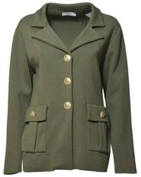 Charlott - Military Cotton V-Neck Jacket - Lyst