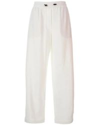 Brunello Cucinelli - Relaxed Fit Wide Leg Trousers - Lyst