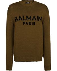 Balmain - Sweaters Khakiblack - Lyst