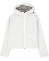 Herno - Cropped Down Jacket With Design And Hood - Lyst
