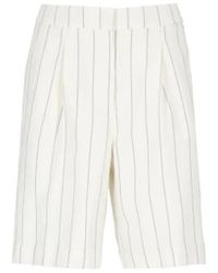 Peserico - Ivory Linen Blend Shorts - Lyst
