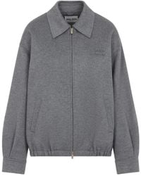 Miu Miu - Cashmere Blend Jacket With Classic Collar - Lyst