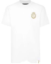 Billionaire - Embroidered Round Neck T-Shirt Crest - Lyst