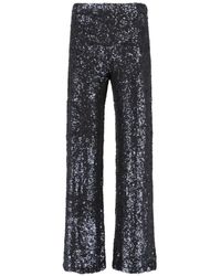 P.A.R.O.S.H. - Straight-Leg Trousers With Sequined Surface - Lyst
