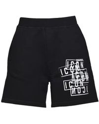 DSquared² - Cotton Icon Stamps Relax Bermuda Shorts - Lyst