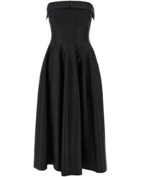 Alberta Ferretti - Off-The-Shoulder Midi Dress With Structured Corset - Lyst